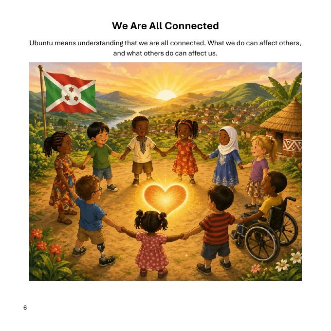 Book page titled We Are All Connected